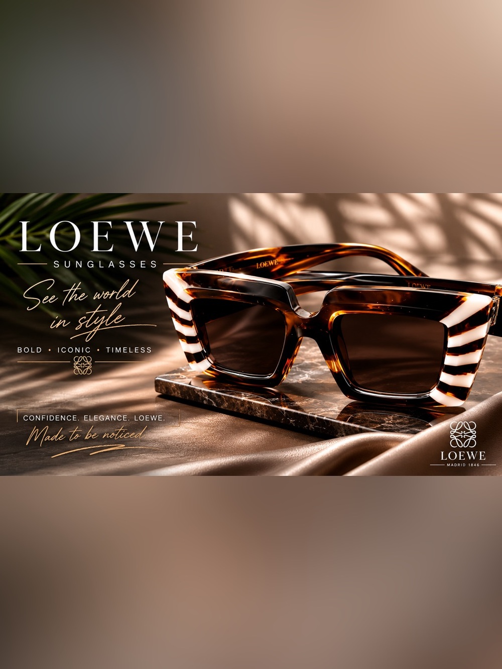 Loewe LW40090I sunglasses feature a distinctive oversized square